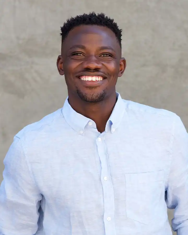Team Handsome African American Man Smiling
